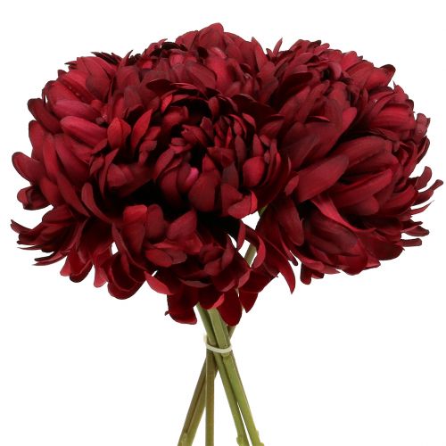 Floristik24 Kytice chryzantém Bordeaux 28cm 6ks