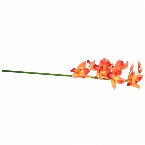 Floristik24 Orchidej umělá květina Cymbidium Orange 74cm