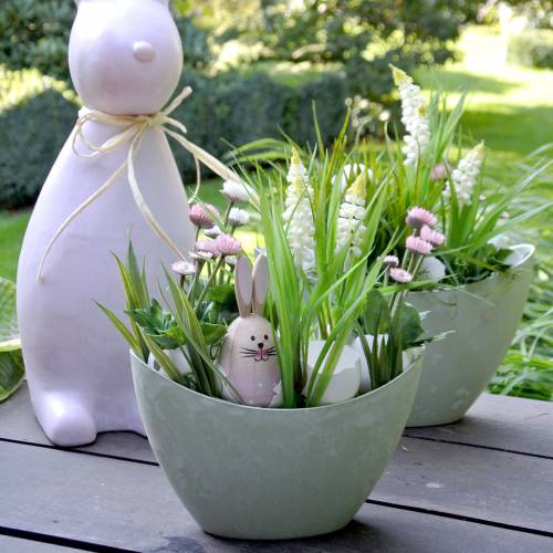 Floristik24 Dekorativní miska miska na rostliny modrá 24cm x 10cm H14cm 1 kus