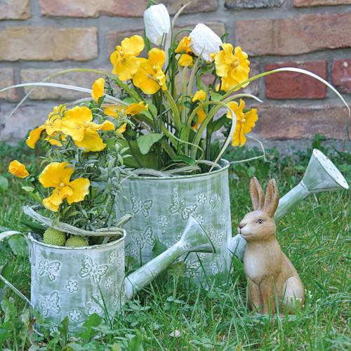 Floristik24 Květinová konev s motýly růžová Ø10cm V10cm