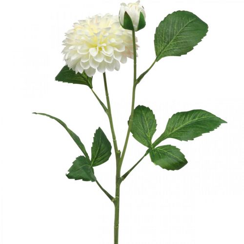 Floristik24 Jiřinka umělé květiny krémově zelená 2 květy 60cm