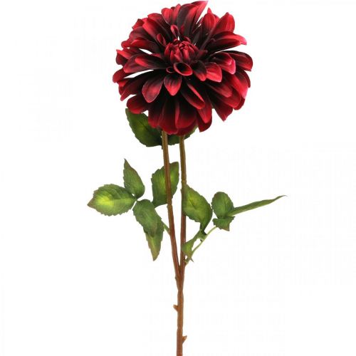 Floristik24 Umělá květina jiřina červená hedvábná květina podzimní 78cm Ø3 / 15cm