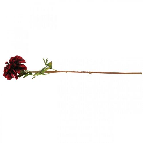 položky Umělá květina jiřina červená hedvábná květina podzimní 78cm Ø3 / 15cm