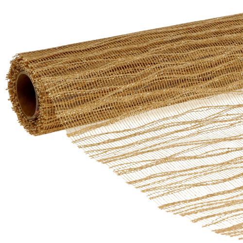 Floristik24 Deco Wave stolní závěs 26cm x 300cm metalický zlatý