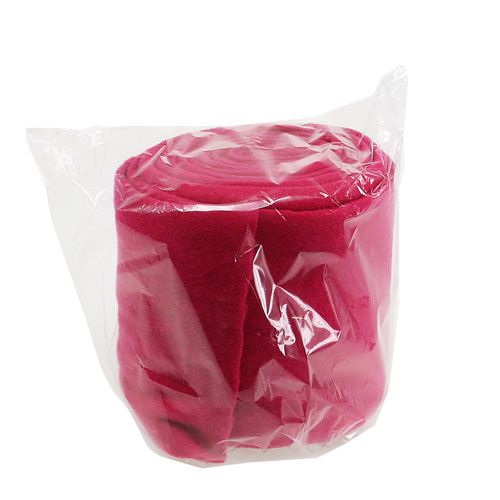 Floristik24 Ozdobný fleece růžový 15cm 5m