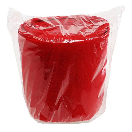 Floristik24 Ozdobný fleece červený 15cm 5m