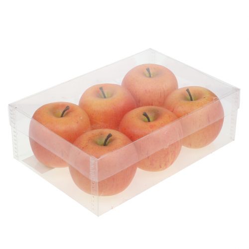 Floristik24 Dekorativní jablka Cox oranžová 7cm 6 ks