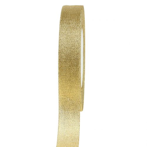 položky Ozdobná stuha zlatá 15mm 22,5m