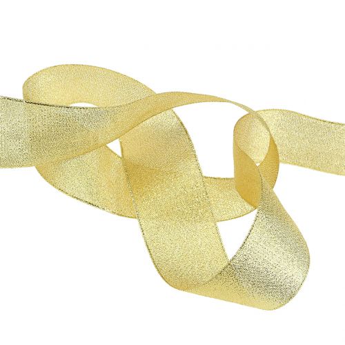 položky Ozdobná stuha zlatá 40mm 22,5m