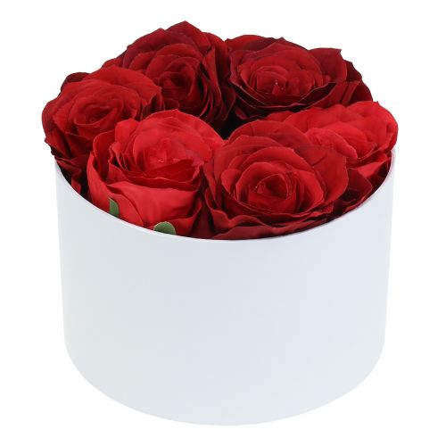 Floristik24 Květinový truhlík Květinový truhlík bílý kulatý Ø14cm - Ø16cm 2ks