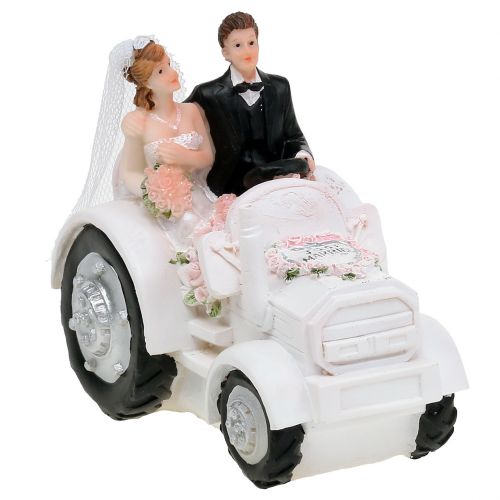 Floristik24 Dekorativní ženich a nevěsta na traktor H10cm