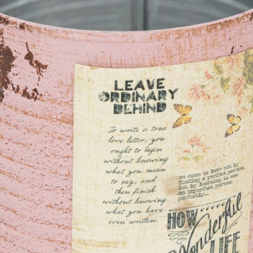 položky Dekorativní plechovka, starožitná růže, kovová plechovka na sázení, Ø11cm V10,5cm