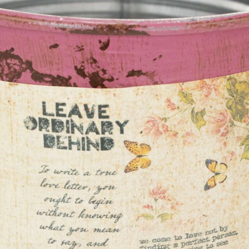 položky Dekorativní fialová kovová plechovka na pěstování, Ø15,5 cm V15 cm