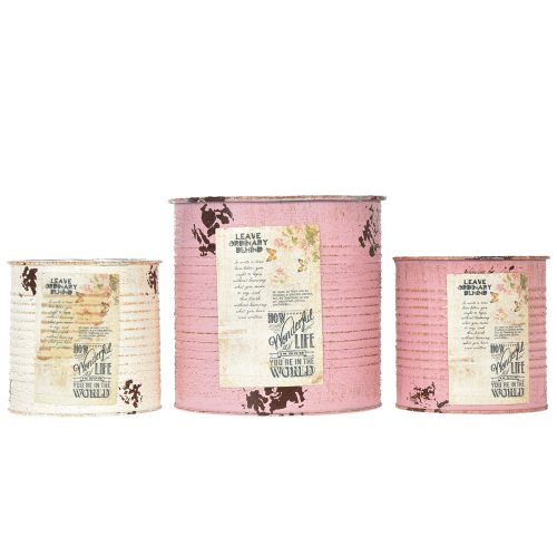 položky Sada květináčů na balkon a zahradu, dekorace do truhlíku, vintage styl, 15 cm, 3 kusy