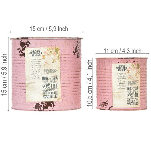 položky Sada květináčů na balkon a zahradu, dekorace do truhlíku, vintage styl, 15 cm, 3 kusy