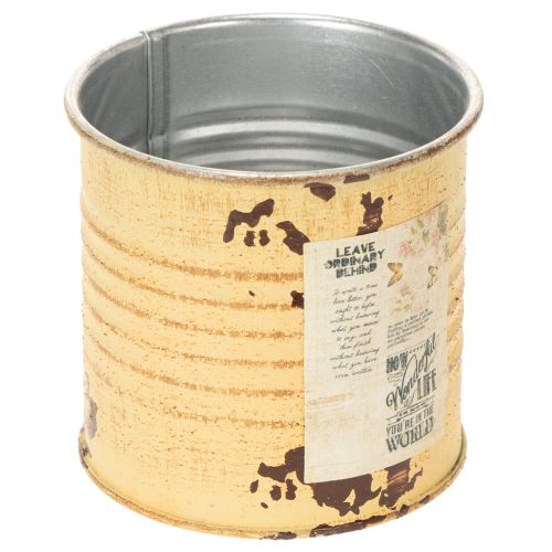 položky Dekorativní plechovka, barva letní meruňky, kovová plechovka, květináč, Ø8cm V7,5cm