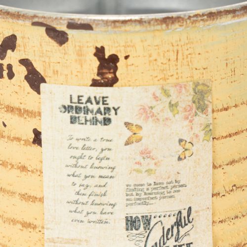 položky Dekorativní plechovka, barva letní meruňky, kovová plechovka, květináč, Ø8cm V7,5cm