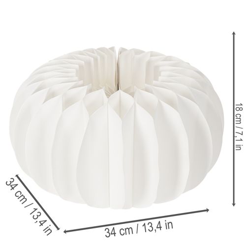 Papírová dekorační koule, moderní dýňová dekorace, papírová voština, 34 cm, 2 kusy | Floristik24.cz