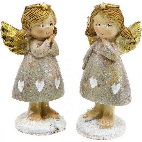 Floristik24 Deco anděl Vánoční anděl anděl postava anděl pár V10cm 2ks