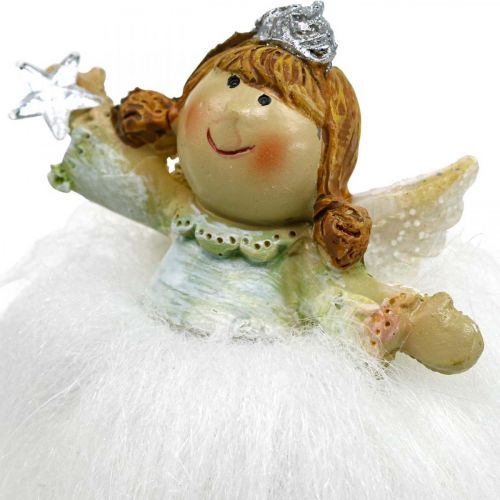 Deco anděl Vánoční anděl figurka anděla s hvězdou V12cm 2ks