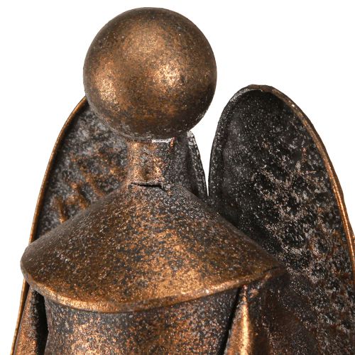 Floristik24 Dekorativní anděl s hvězdou kovový vánoční bronz V52cm