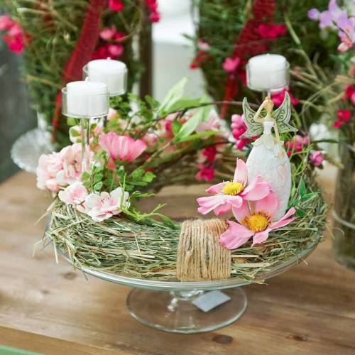 Floristik24 Deco figurka skřítka bílá 12cm 2ks