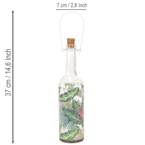 Dekorativní LED láhev Flamingo 37,5 cm teplá bílá 2 ks | Floristik24.cz