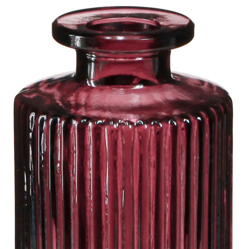 položky Dekorativní lahvičky skleněné retro mini vázičky Berry H13cm 6 ks