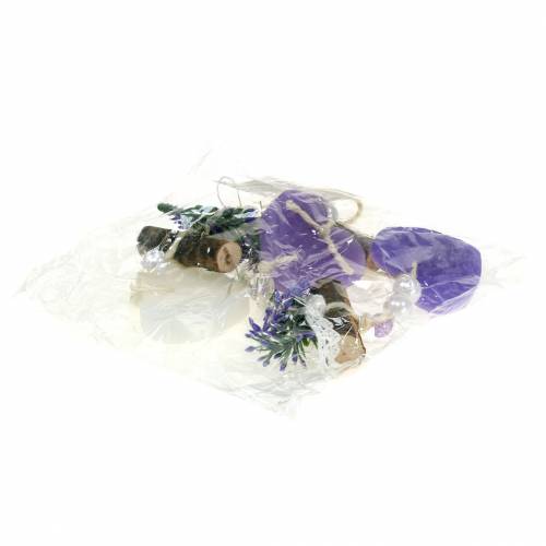 Floristik24 Ozdobný věšák fialový, bílý L47cm