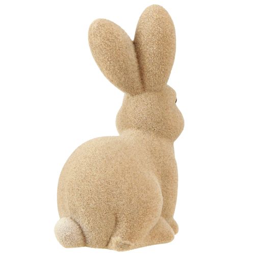 položky Dekorativní sedící velikonoční zajíček v hnědé barvě – 2. volba – vločkovaný V22 cm