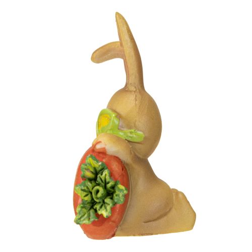 položky Dekorativní zajíček s mrkví Velikonoční dekorační figurky zajíčků V5,5 cm 6 ks