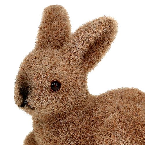 položky Deco králík 5cm flockovaný hnědý 16ks.