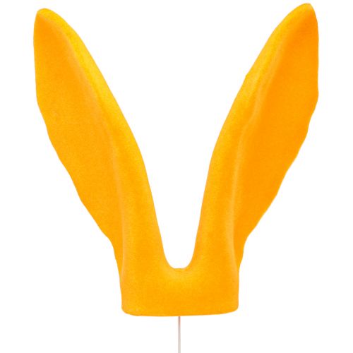 položky Ozdobná králičí ouška zlatožlutá tyčinka Velikonoční dekorace vločkovaná V56cm