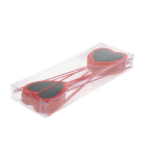 Floristik24 Ozdobné srdce na psaní červené 9cm x 9cm 12ks