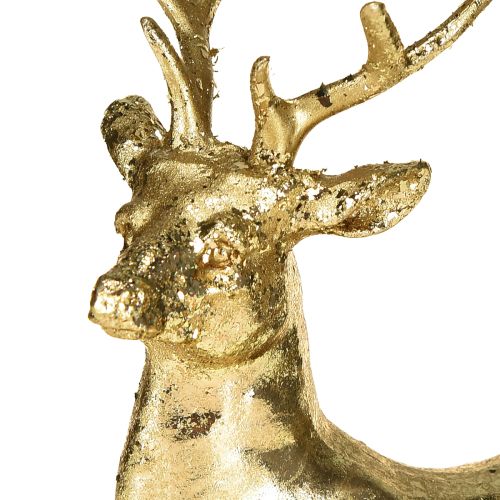 položky Dekorativní figurka ležícího soba zlatá 10,5×7×11,5 cm 2 kusy