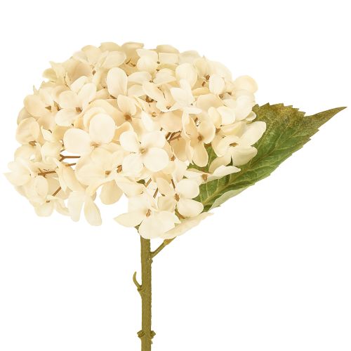 Dekorativní hortenzie umělé krémové hedvábné květy 34cm 2ks