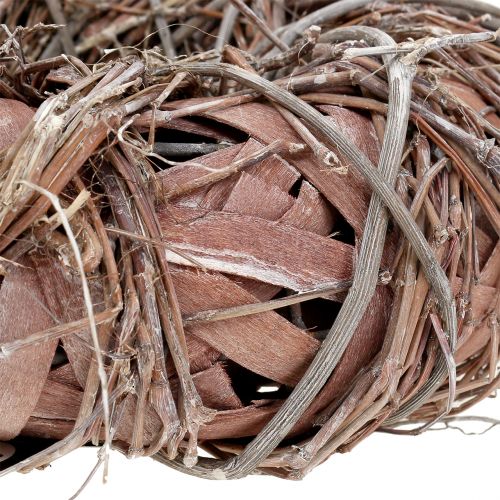 Floristik24 Ozdobný věnec přírodní Ø33cm vypraný bílý