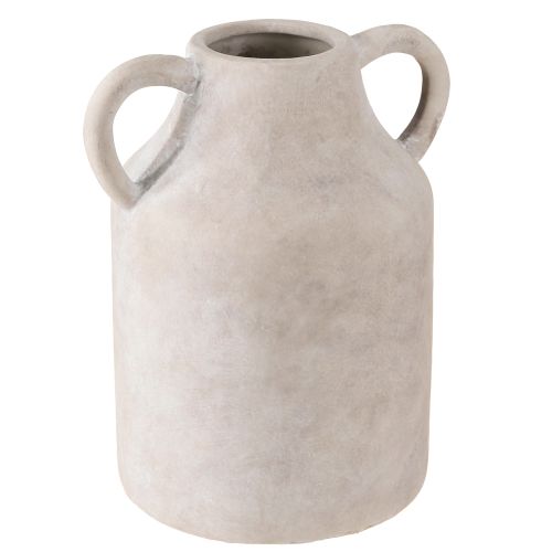 Dekorativní džbánkový květináč vyrobený z keramiky v béžové barvě Ø14,5cm V22cm