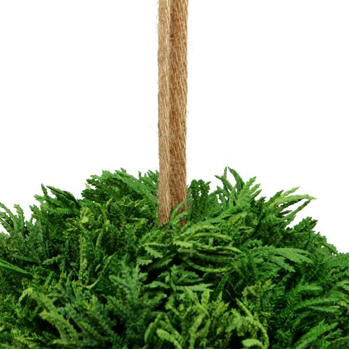 Floristik24 Umělá rostlinná koule na zavěšení zelená Ø20cm