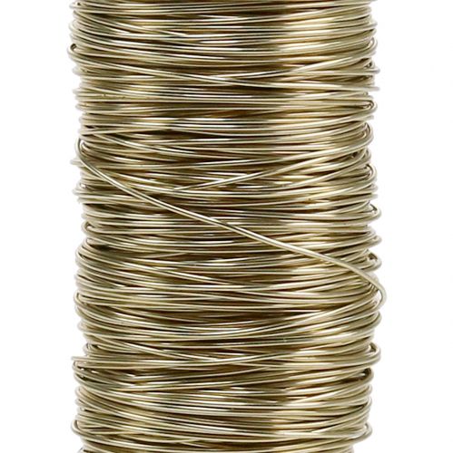 Floristik24 Deco Smaltovaný drát Zlatý Ø0,50mm 50m 100g
