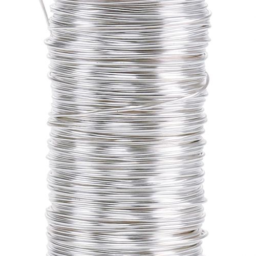 položky Ozdobný smaltovaný drát stříbrný Ø0,50mm 50m 100g