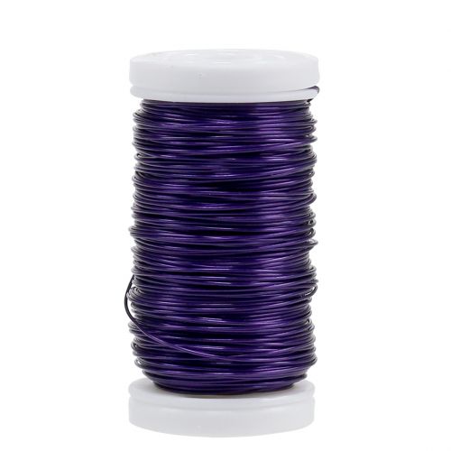 Floristik24 Deco Smaltovaný drát Violet Ø0,50mm 50m 100g