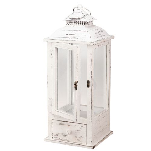 Floristik24 Dekorativní lucerna vintage se zásuvkou bílá 20×20cm V51cm
