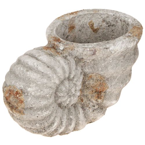 položky Dekorativní květináč s mušlí stone look 22,5x13,5x13,5cm