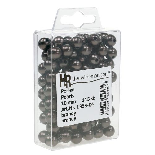 položky Ozdobné korálky hnědé Ø10mm 115 ks