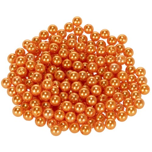 Dekorativní oranžové korálky, 8mm, 250 kusů nakoupit | Floristik24.cz