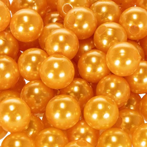 Ozdobné korálky Ø10mm oranžové 115 ks | Floristik24.cz
