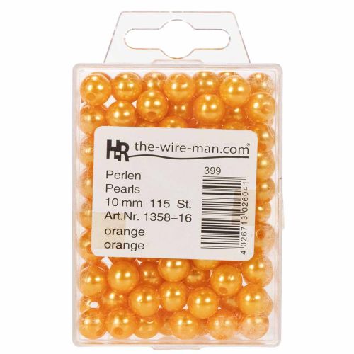 Ozdobné korálky Ø10mm oranžové