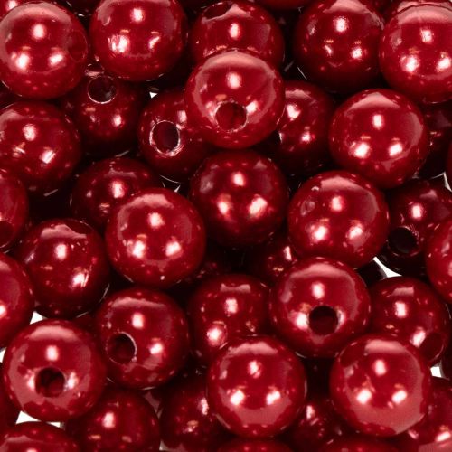 Ozdobné korálky Ø10mm červené 115 ks | Floristik24.cz
