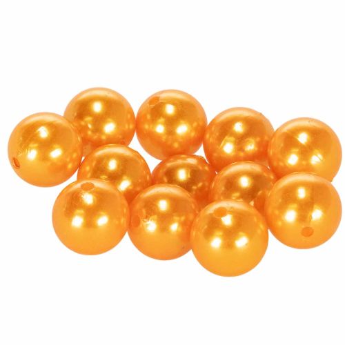 Ozdobné korálky Ø2cm oranžové 12 ks nakoupit | Floristik24.cz